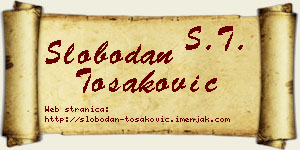 Slobodan Tošaković vizit kartica